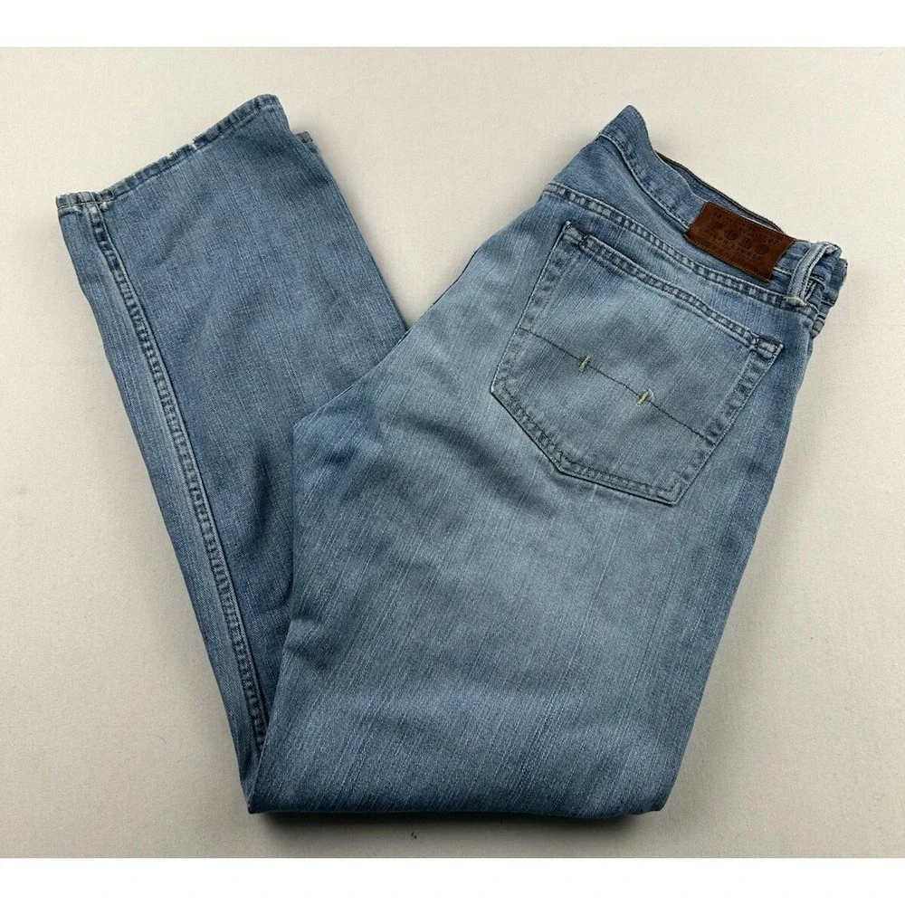 Polo Ralph Lauren Jeans Classic 867 Mens 35x30 Distressed‎ Medium Wash